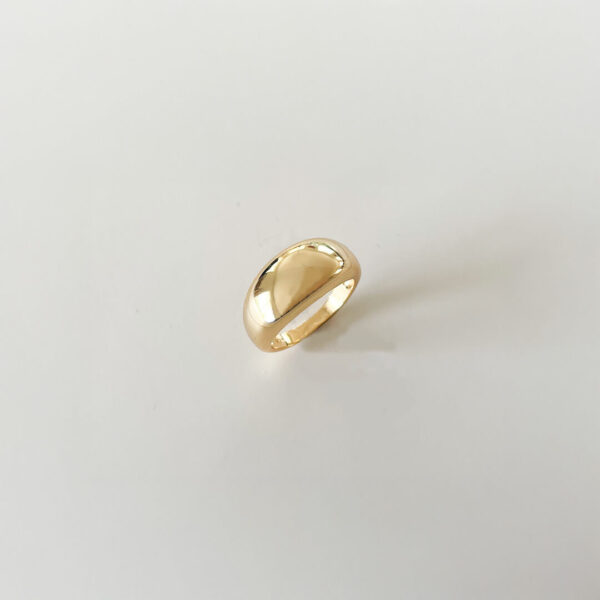 Margaux Ring i 18K guldpläterat 925 sterling silver med rundad, polerad form – stilren bolded ring från Livingstone Wikh Accessories.