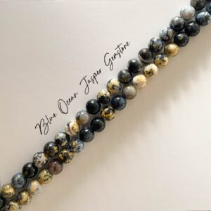 Mare Bracelet – stilrent armband i Blå Oceanjaspis med naturliga blå, grå och beige toner samt silverdetaljer från Livingstone Wikh Accessories.