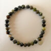 Terra Bracelet – stilrent armband i Australisk järnturkos med naturliga gröna och jordfärgade toner samt silverdetaljer från Livingstone Wikh Accessories.
